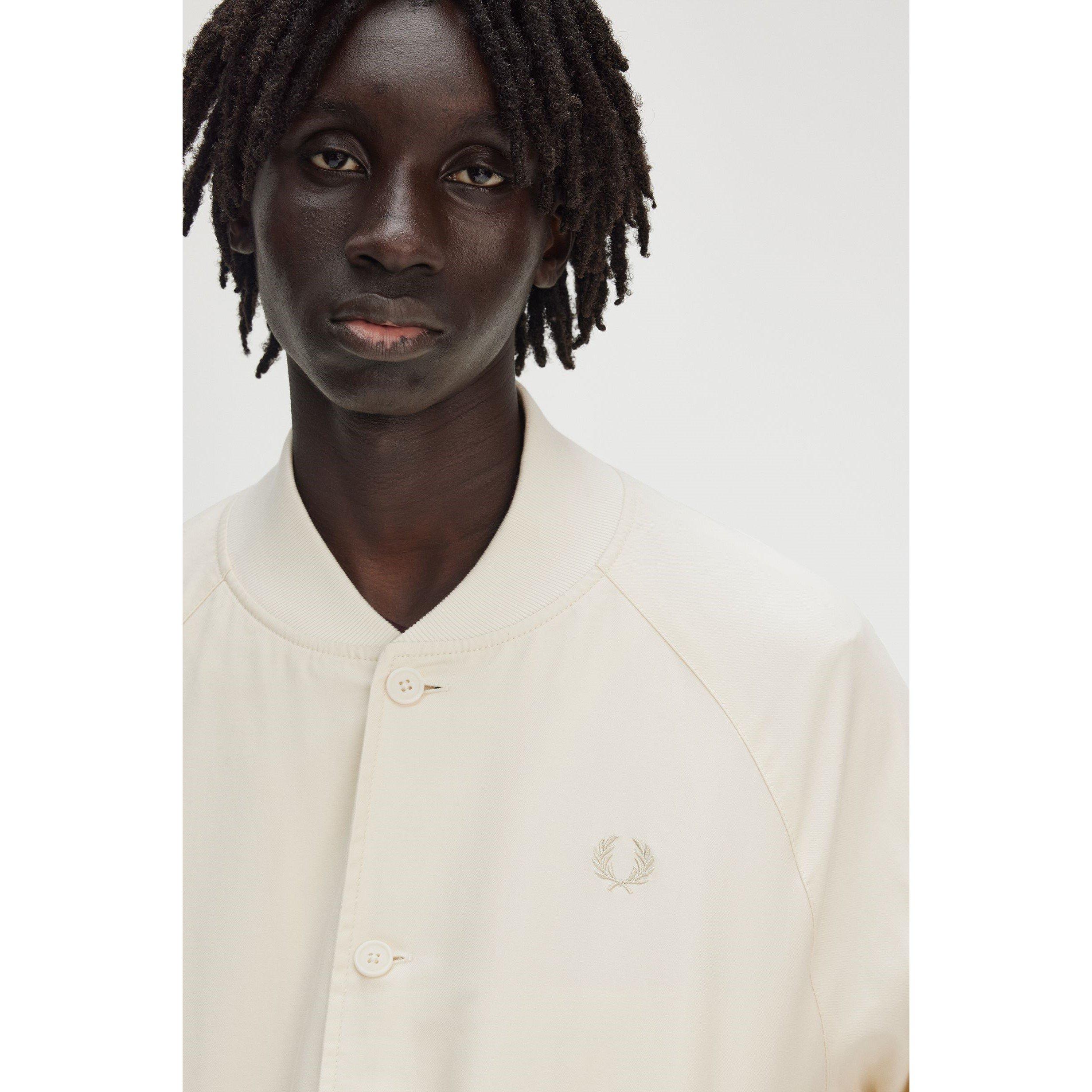 Twill Tennis Cotton Button Up Varsity Jacket