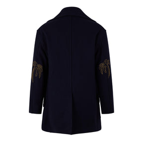 Embroidered Palms Short Coat