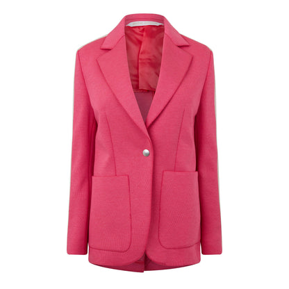 Track Button Long Sleeve Blazer