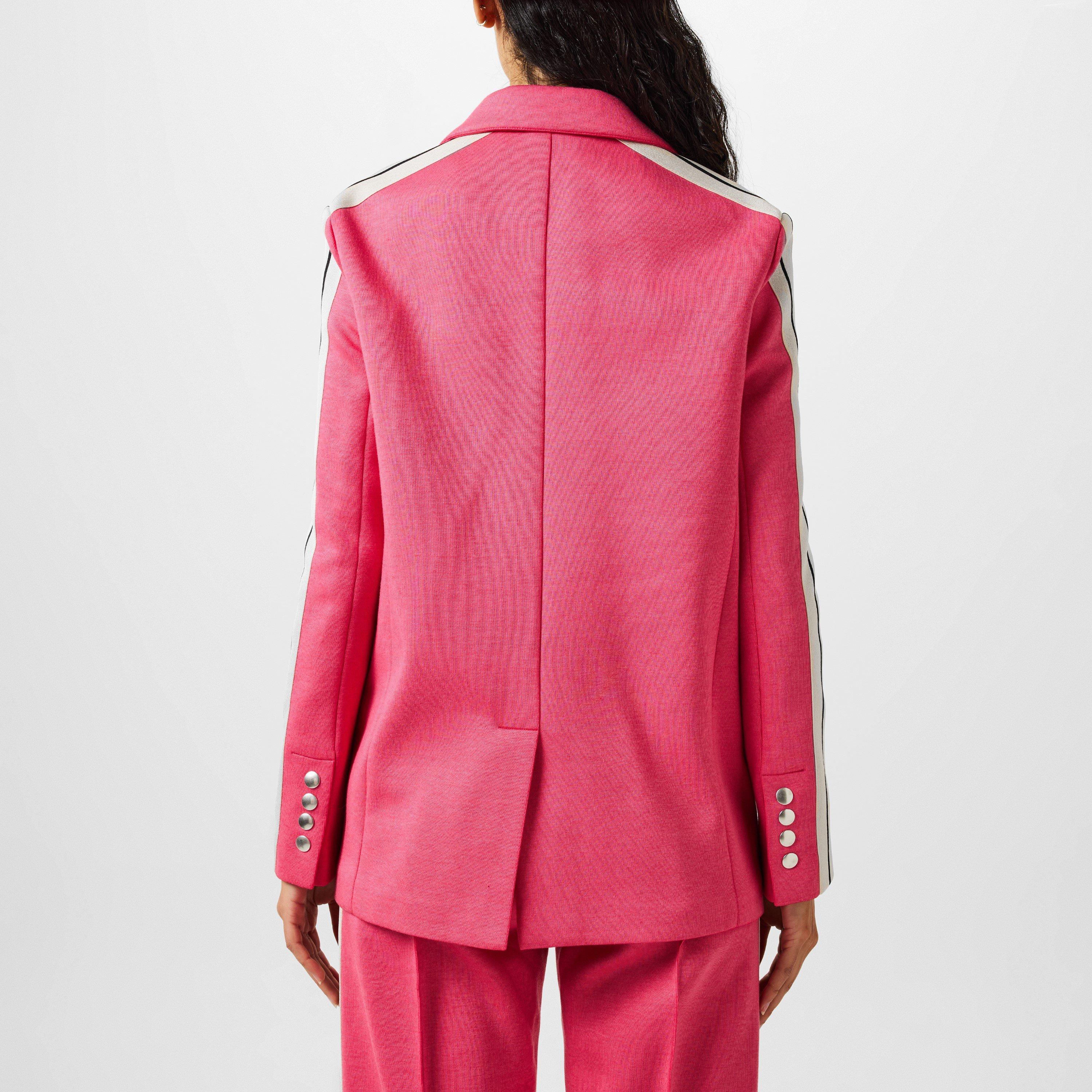 Track Button Long Sleeve Blazer