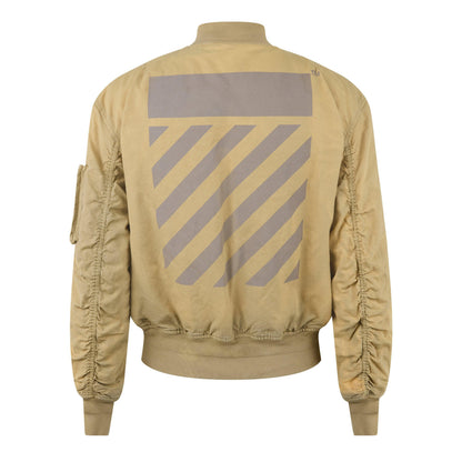 Off-White Diagonal Stripes Long Sleeve Parka