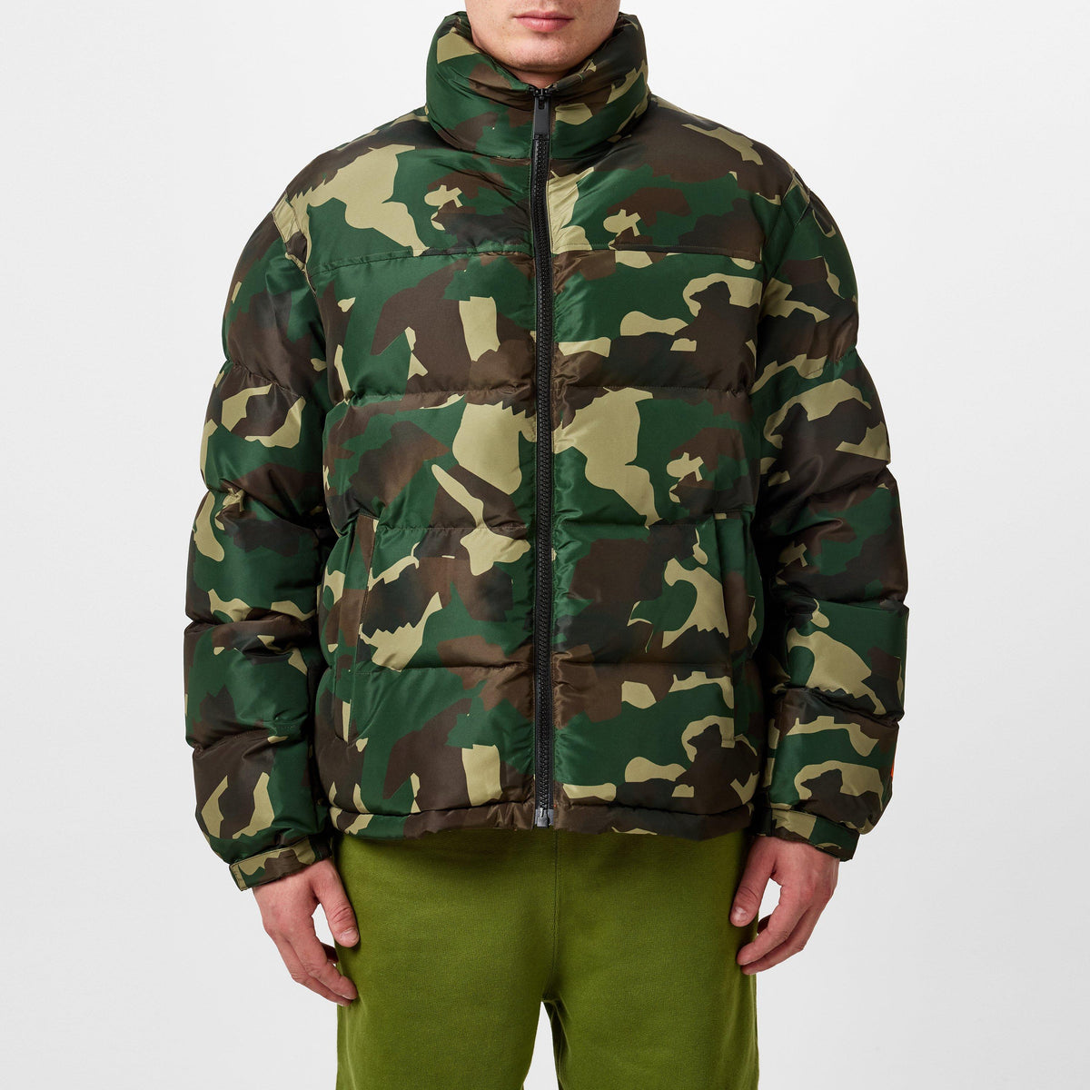 Nylon Camo Puffer Jacket