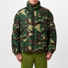 Nylon Camo Puffer Jacket
