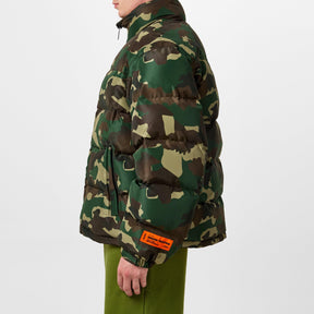 Nylon Camo Puffer Jacket