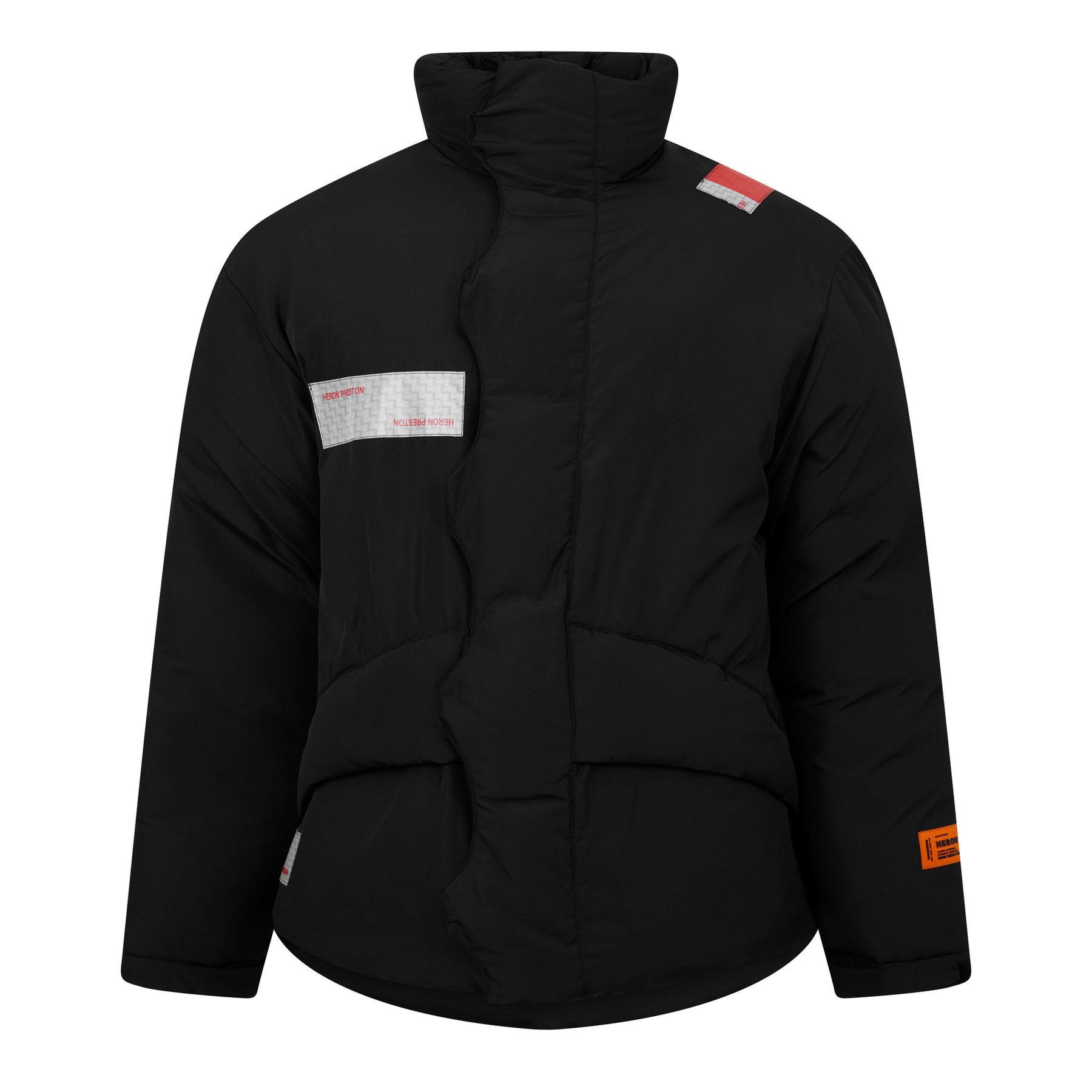 Logo-Patch Padded Coat