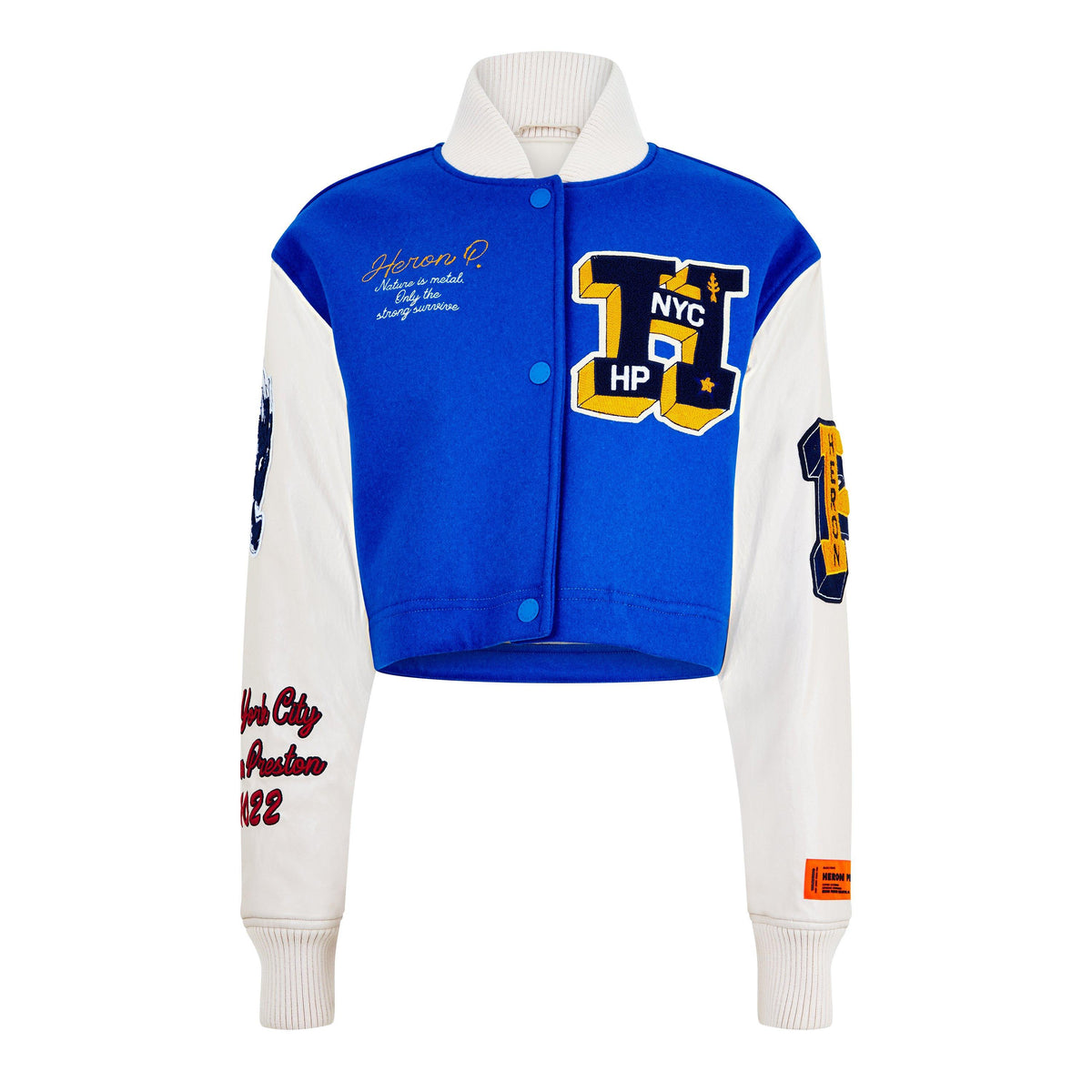 Heron Patch Varsity Jacket