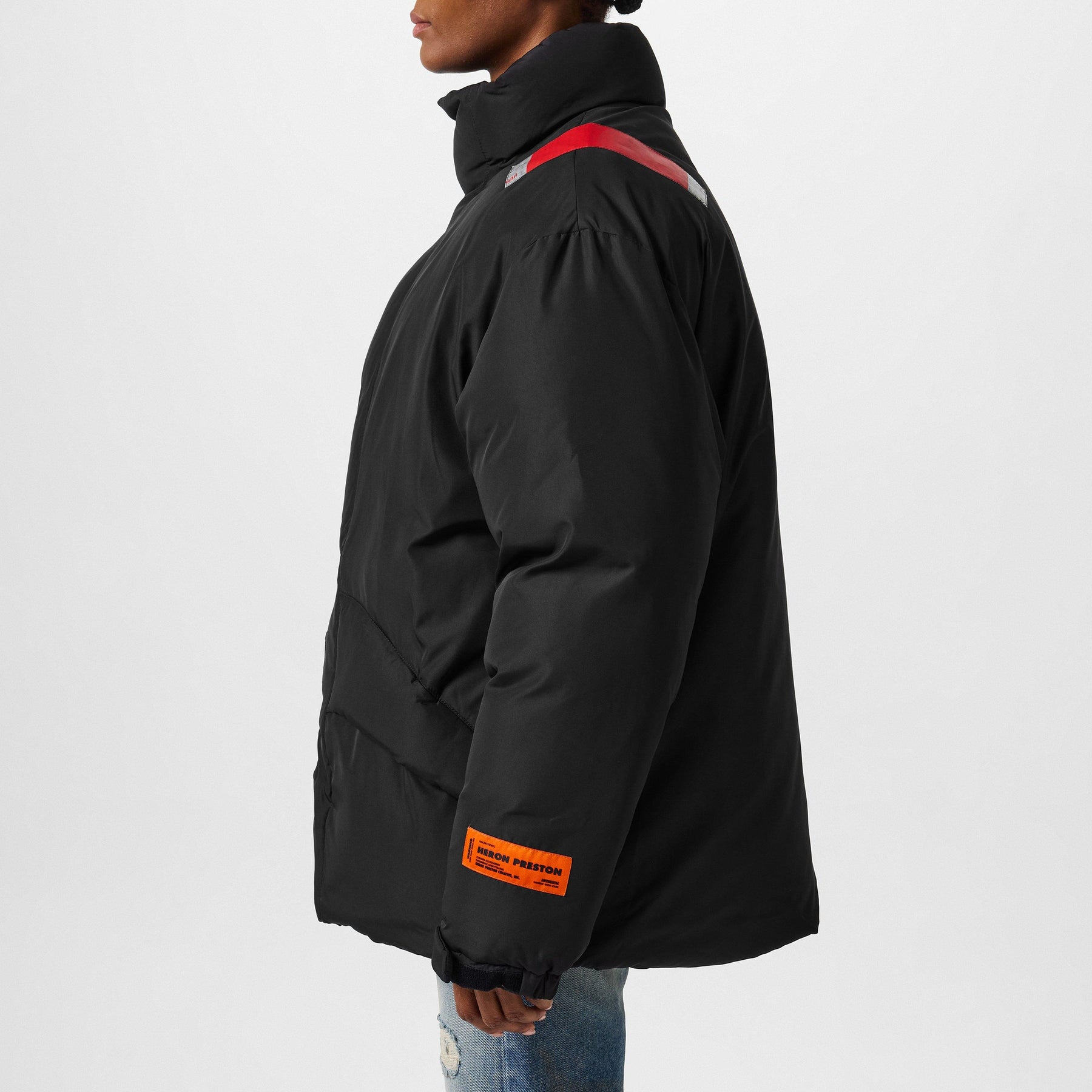 Logo Patch Padded Coat