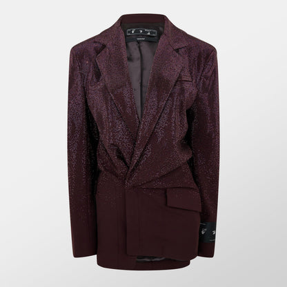 Short Wool Long Sleeve Blazer Dress