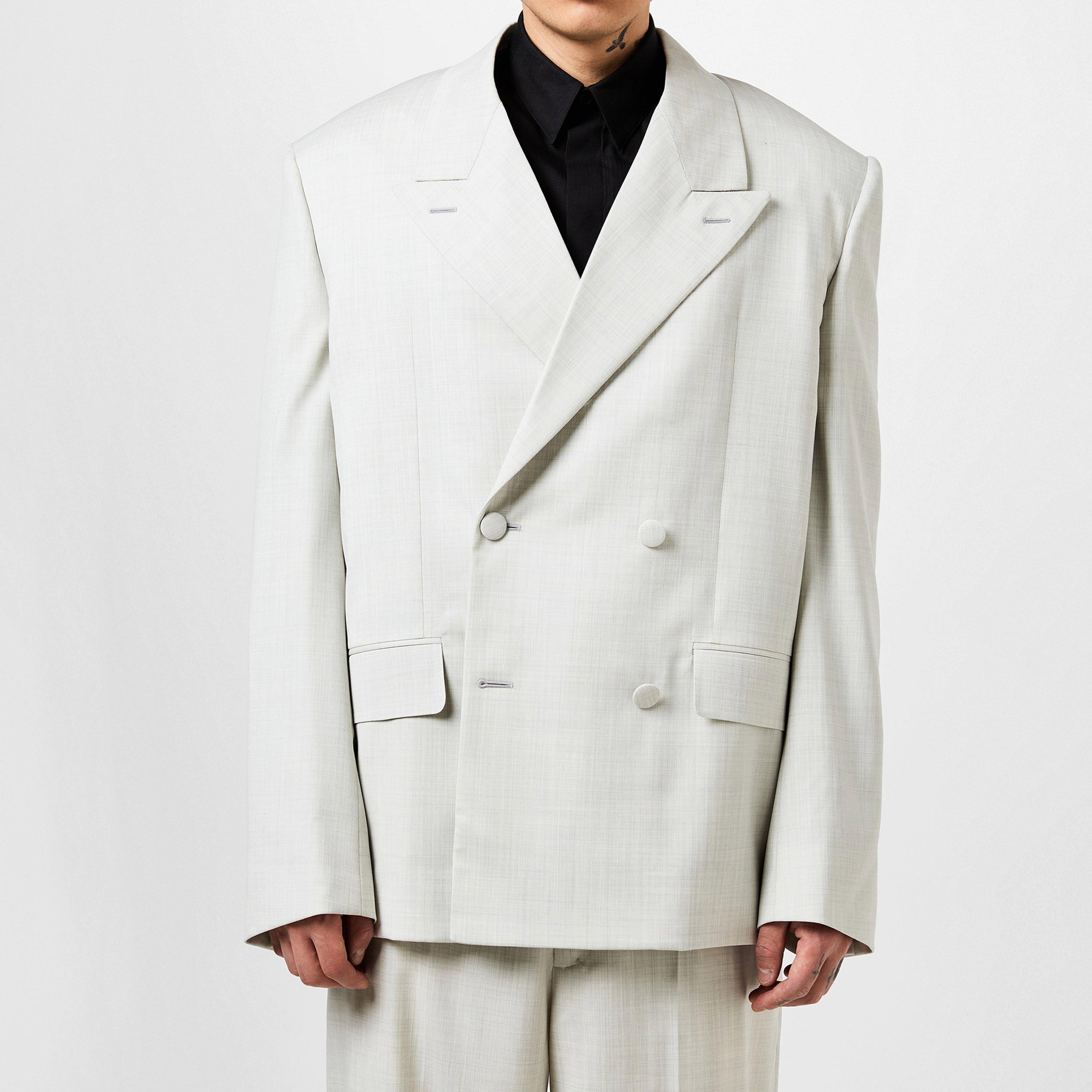 Double-Breasted Wool-Twill Blazer