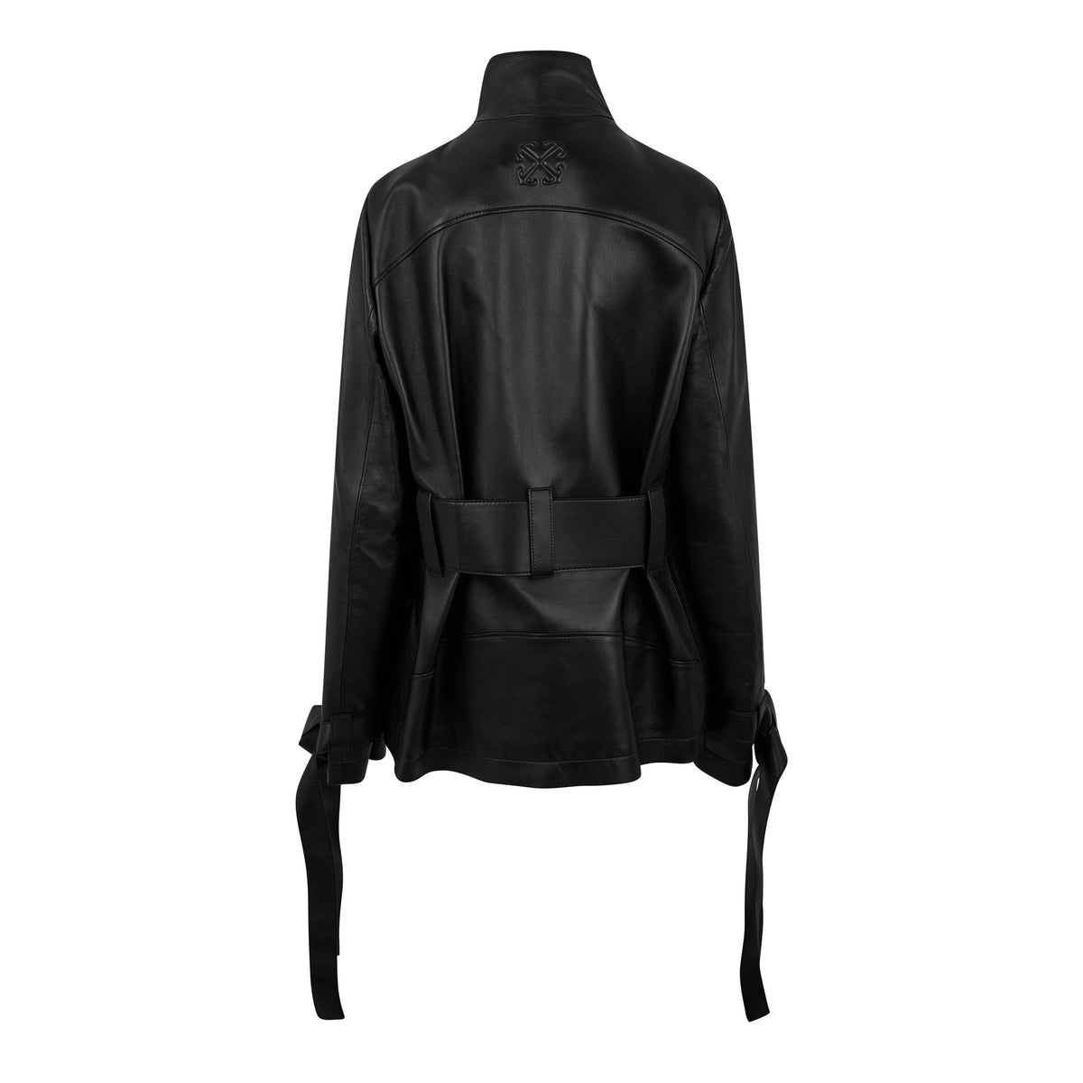 Cargo Belted Leather Jacket