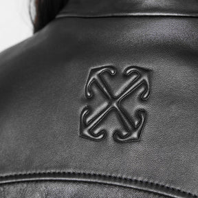 Cargo Belted Leather Jacket