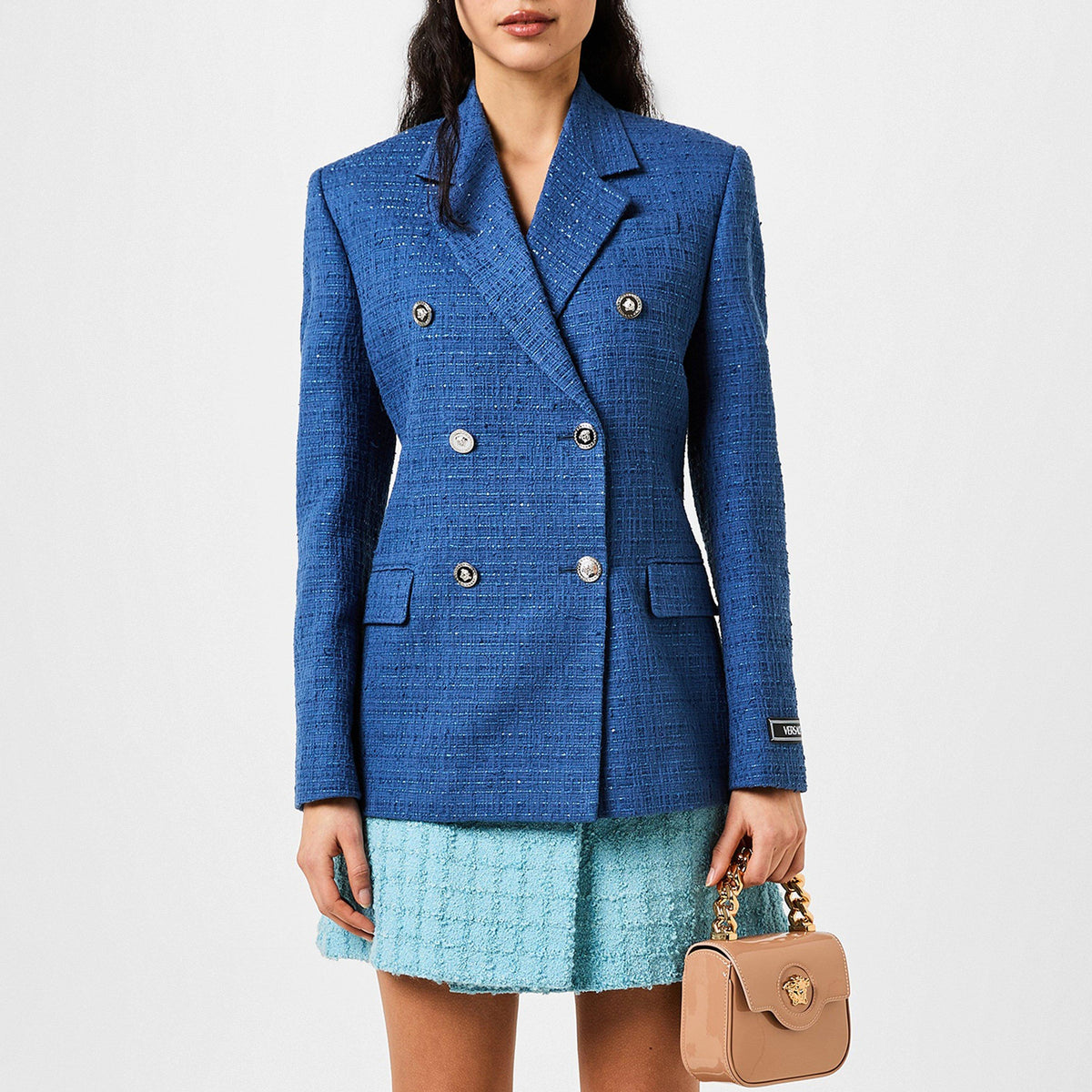 Bouclé Tweed Slim Blazer