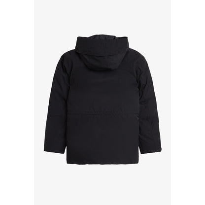 Patch Puffer Hooded Thigh Length Parka