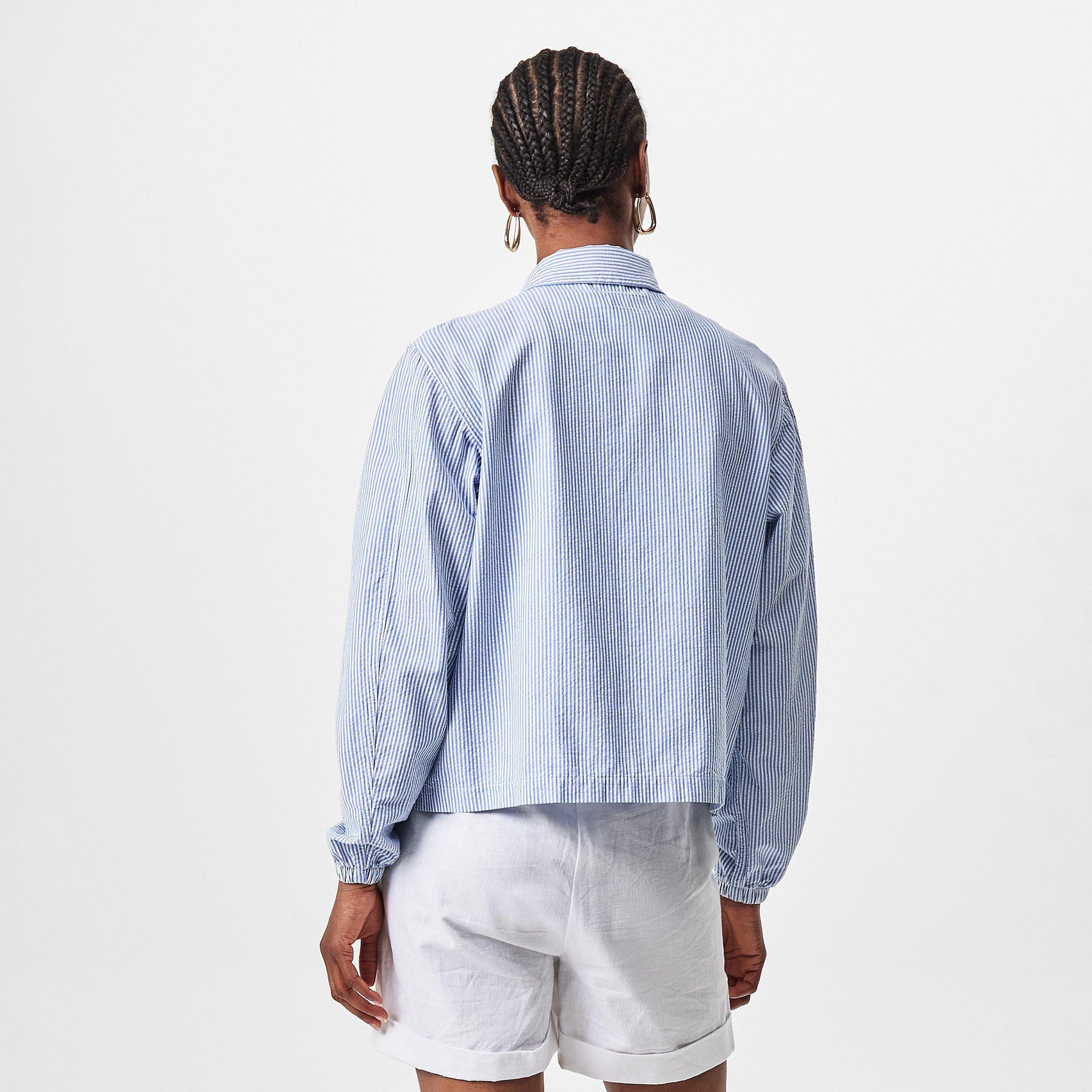 Seersucker Windbreaker Jacket