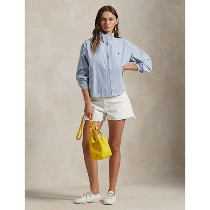 Seersucker Cotton Long Sleeve Windbreaker