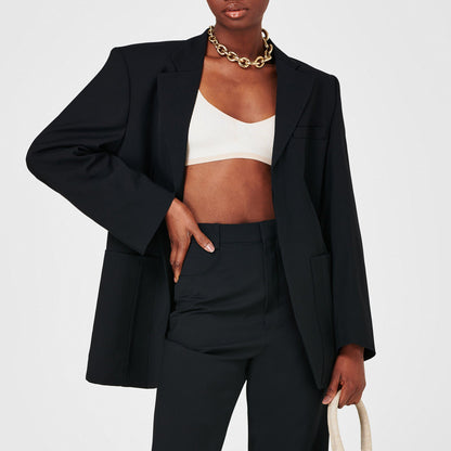 Le Veste D'Homme Oversized Wool Long Sleeve Blazer