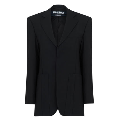 Le Veste D'Homme Oversized Wool Long Sleeve Blazer