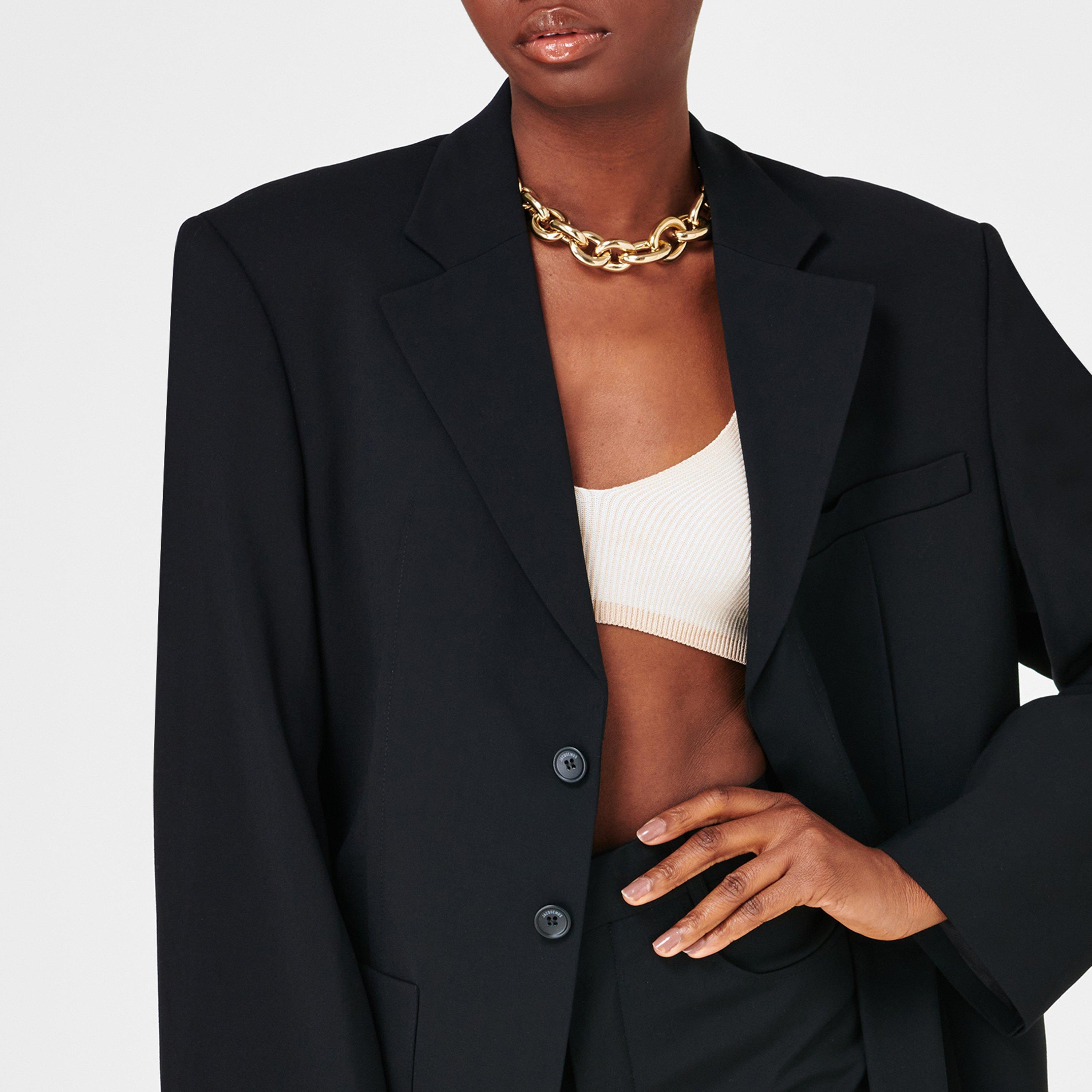 Le Veste D'Homme Oversized Wool Long Sleeve Blazer