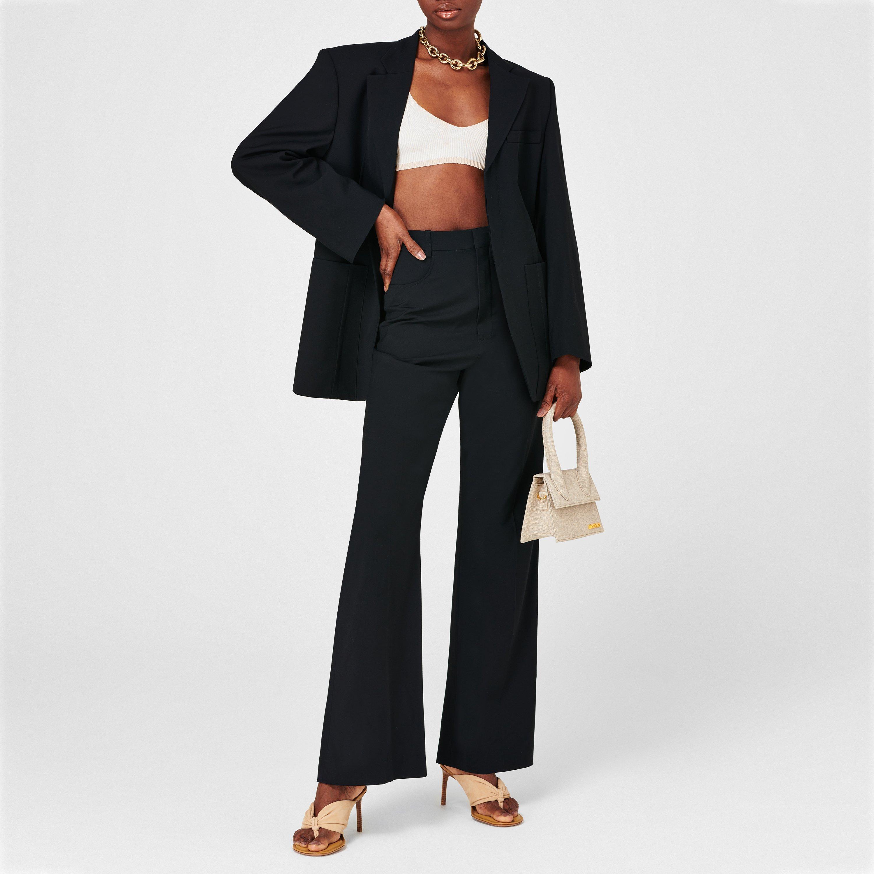 Le Veste D'Homme Oversized Wool Long Sleeve Blazer