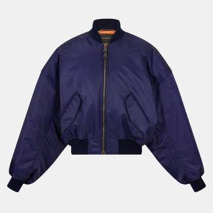Round Bomber Long Sleeve Zip Parka