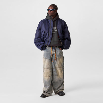 Round Bomber Long Sleeve Zip Parka