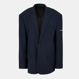 Pinstripe Structured Blazer