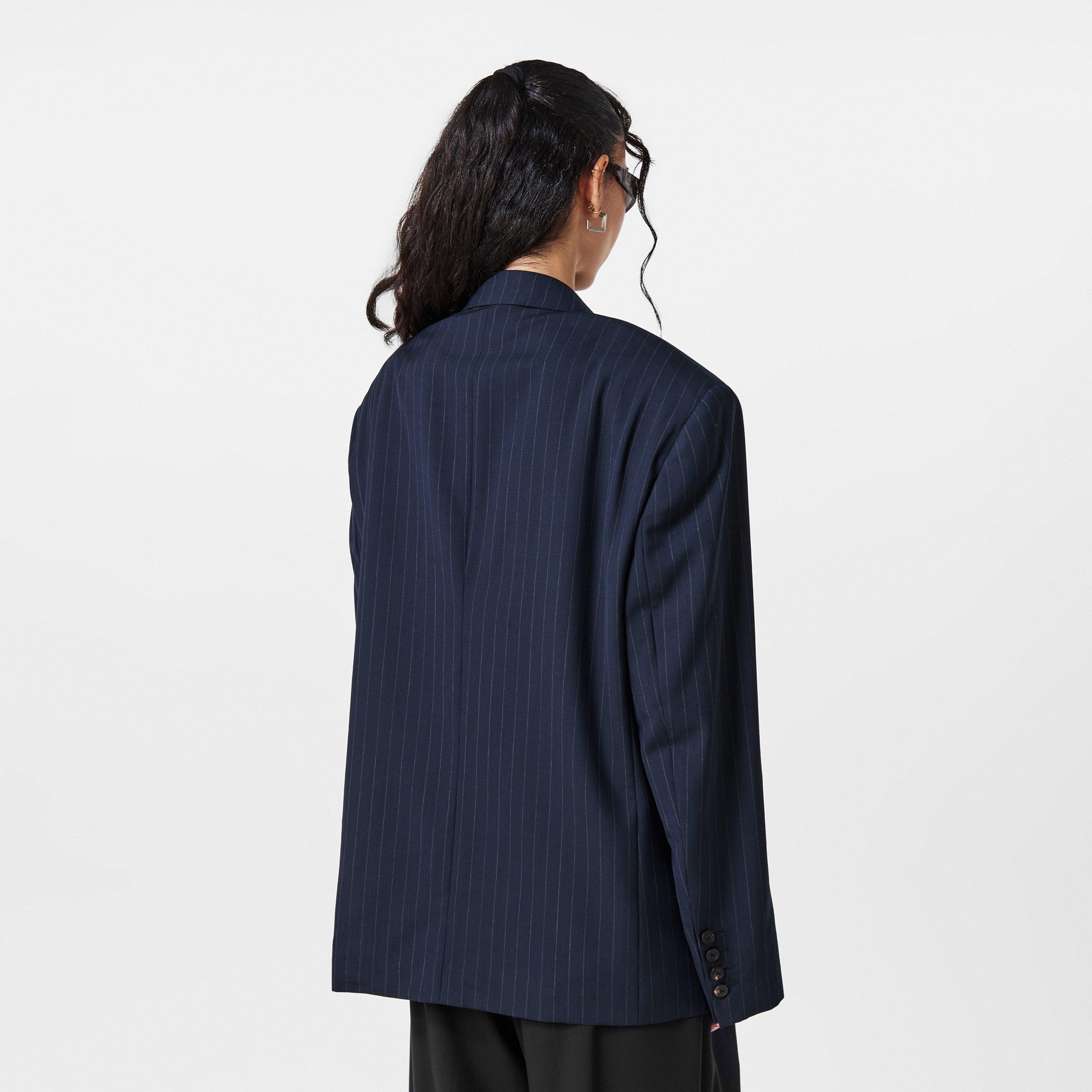 Pinstripe Structured Blazer