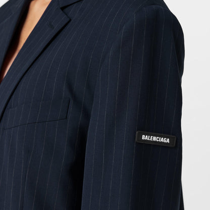 Pinstripe Structured Blazer