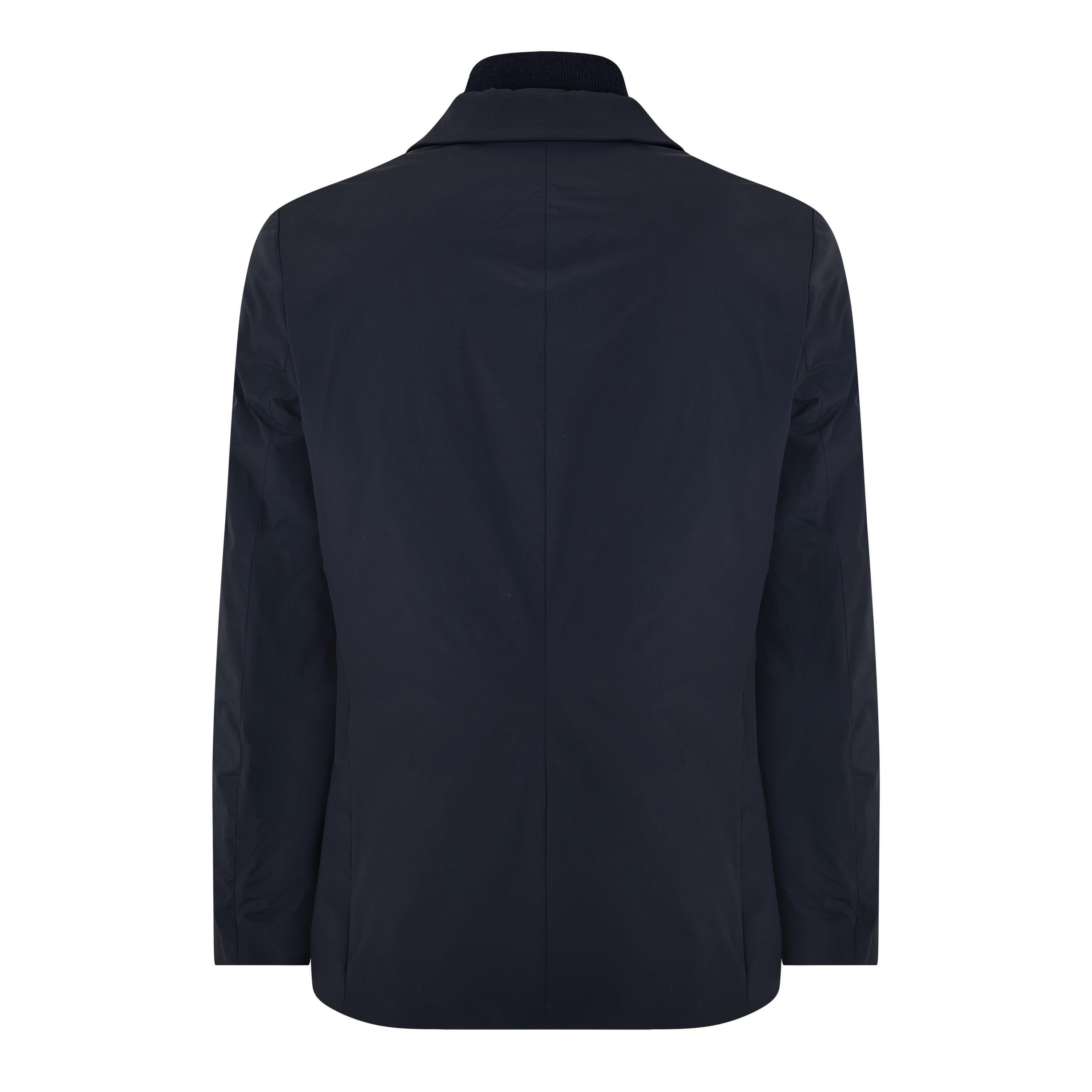 Men's Removable Hoodie Front Pocket Blazer