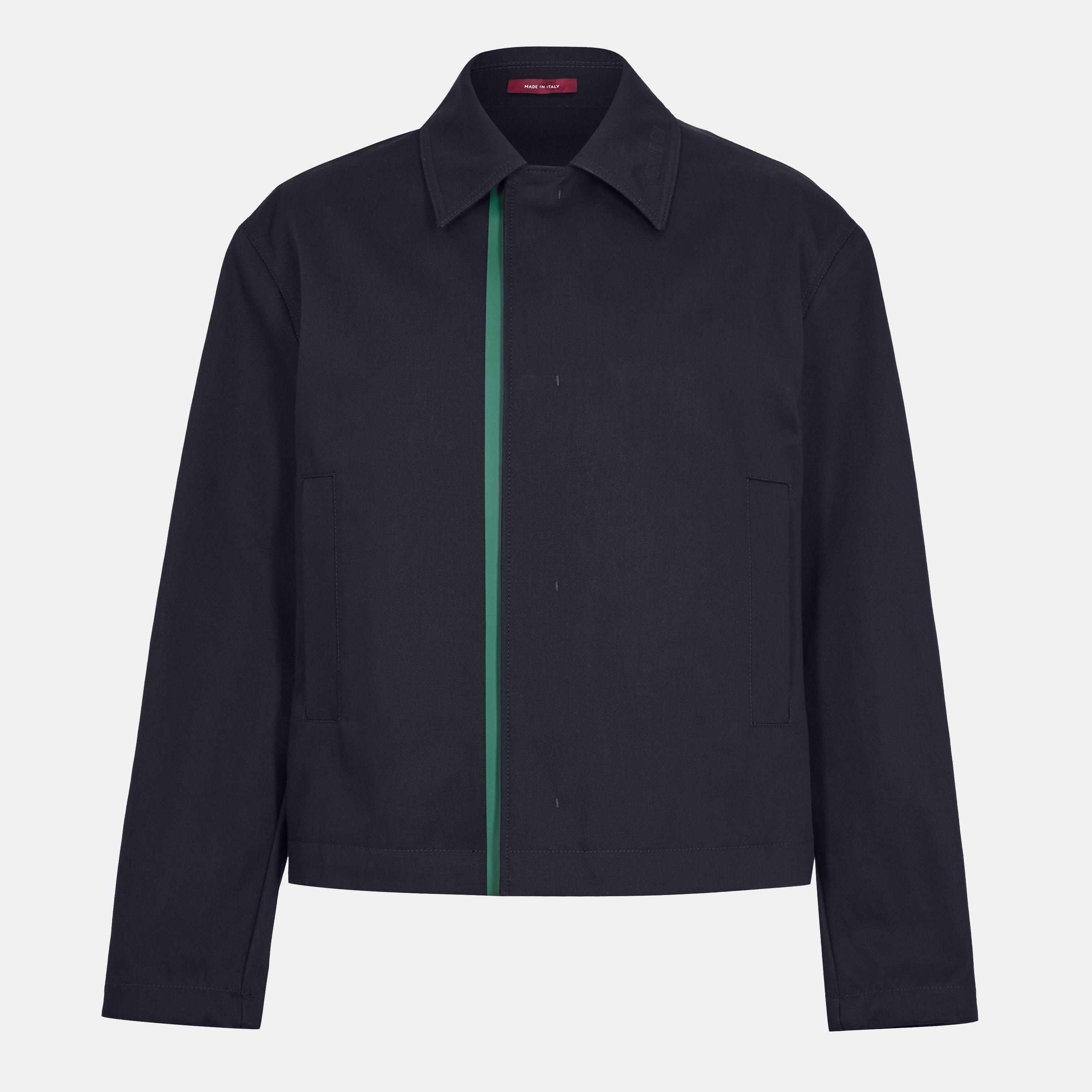 Embossed Cotton Gabardine Jacket