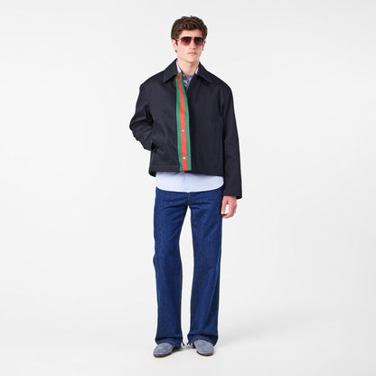 Embossed Cotton Gabardine Jacket
