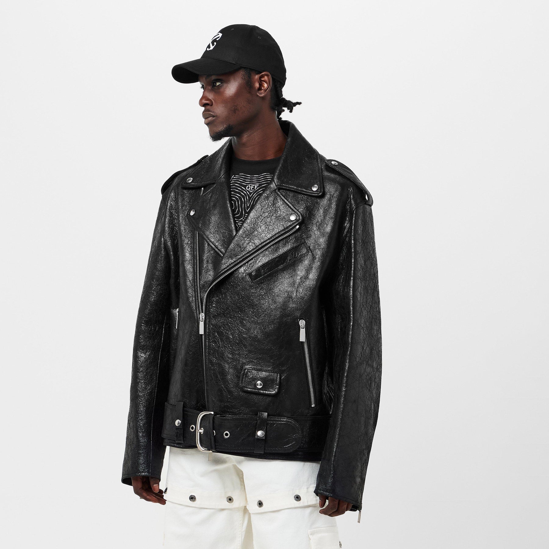 Off Lethr Biker Jkt Sn99