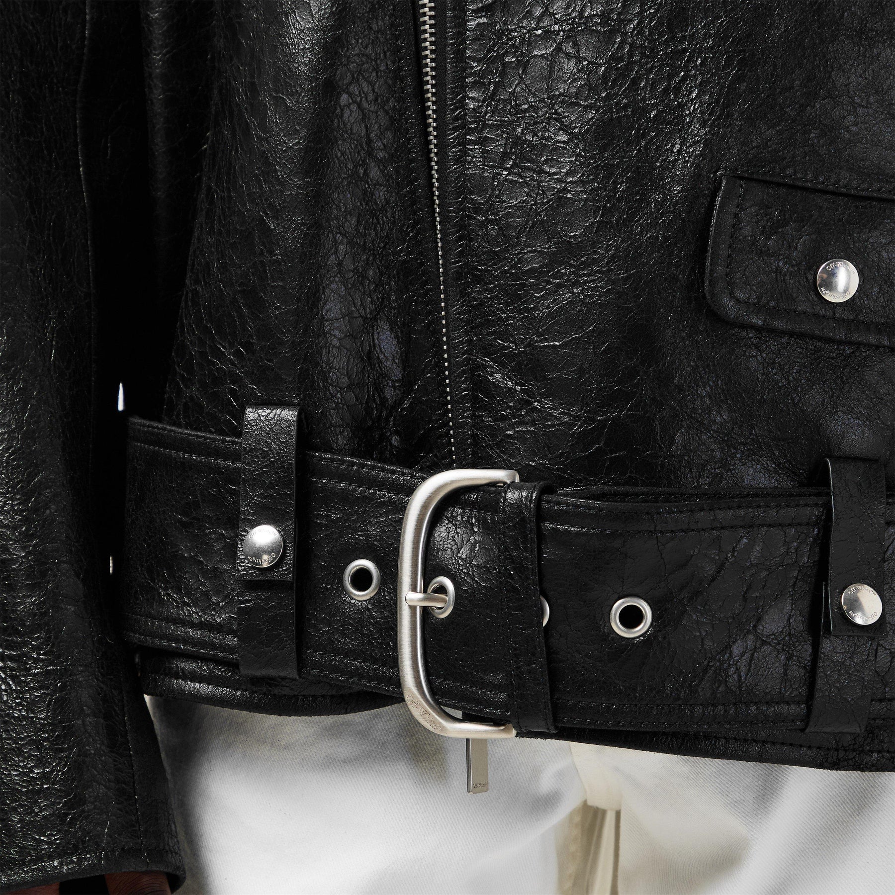 Off Lethr Biker Jkt Sn99