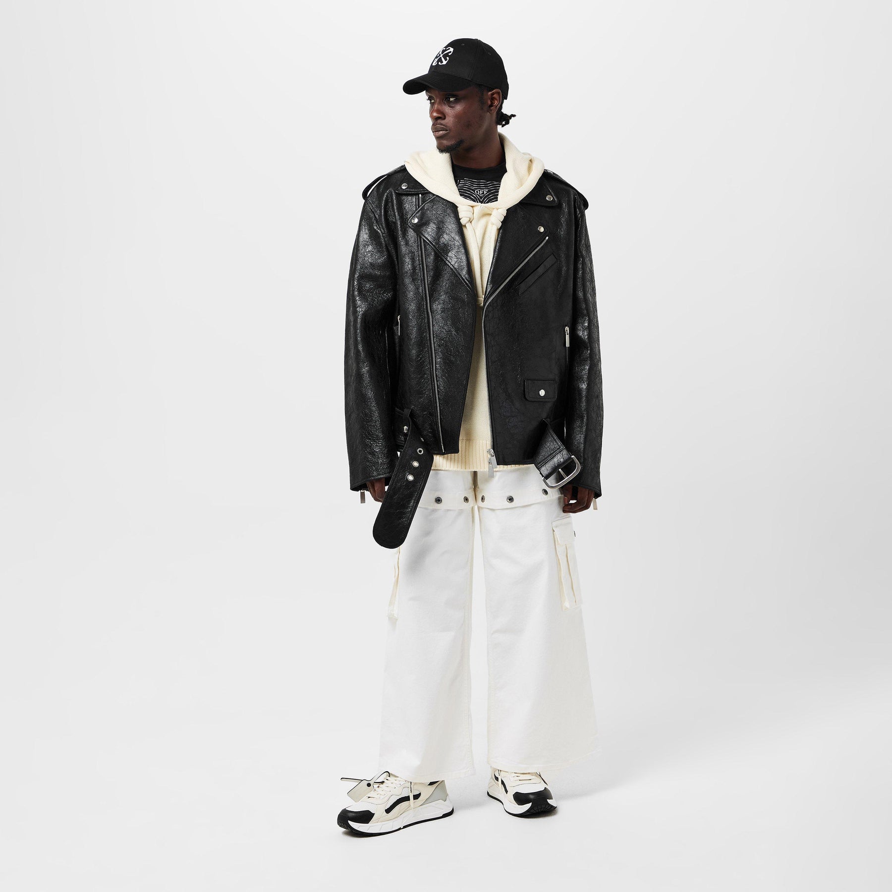 Off Lethr Biker Jkt Sn99