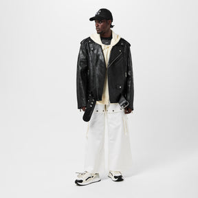 Off Lethr Biker Jkt Sn99