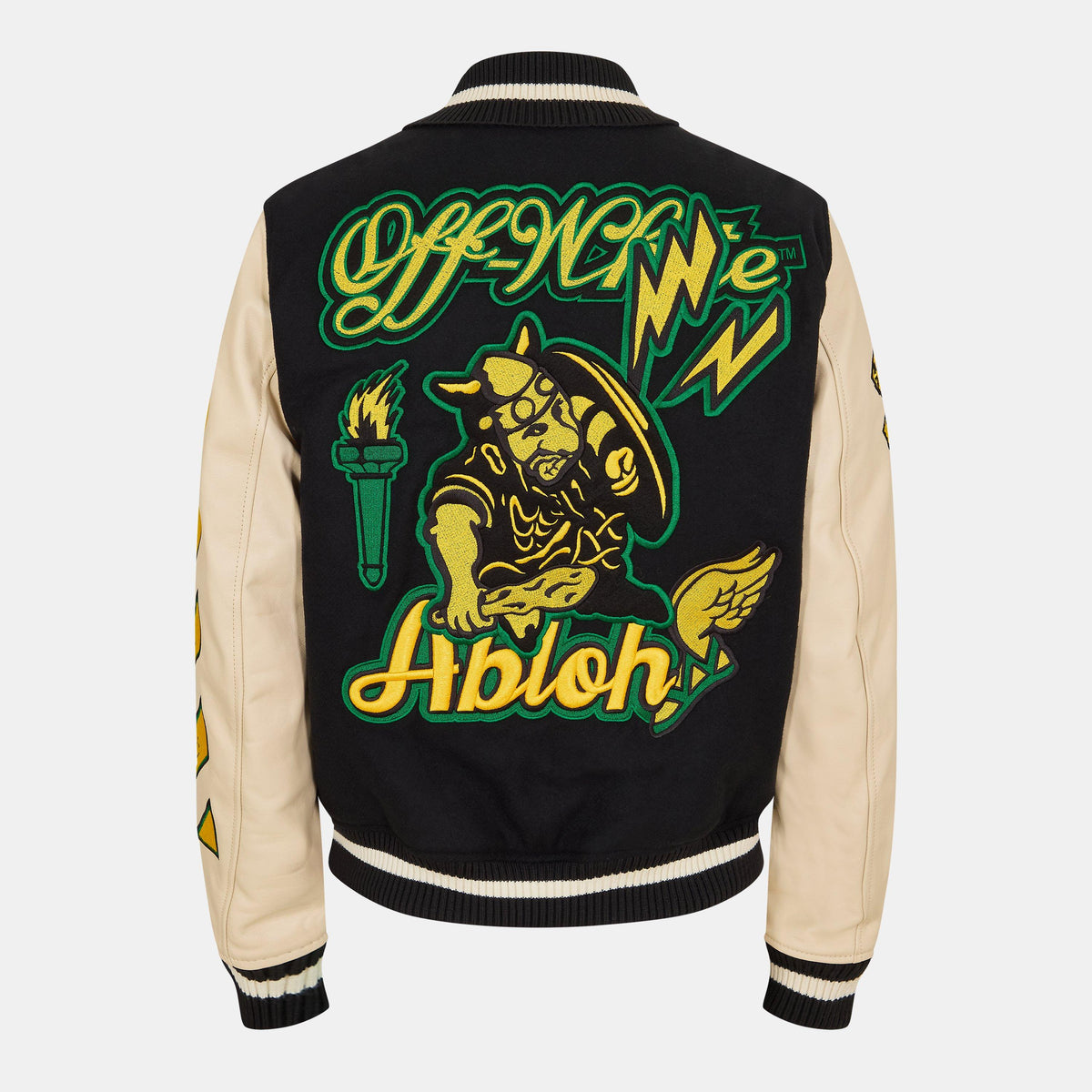 Off Lthr Varsity Jkt Sn99