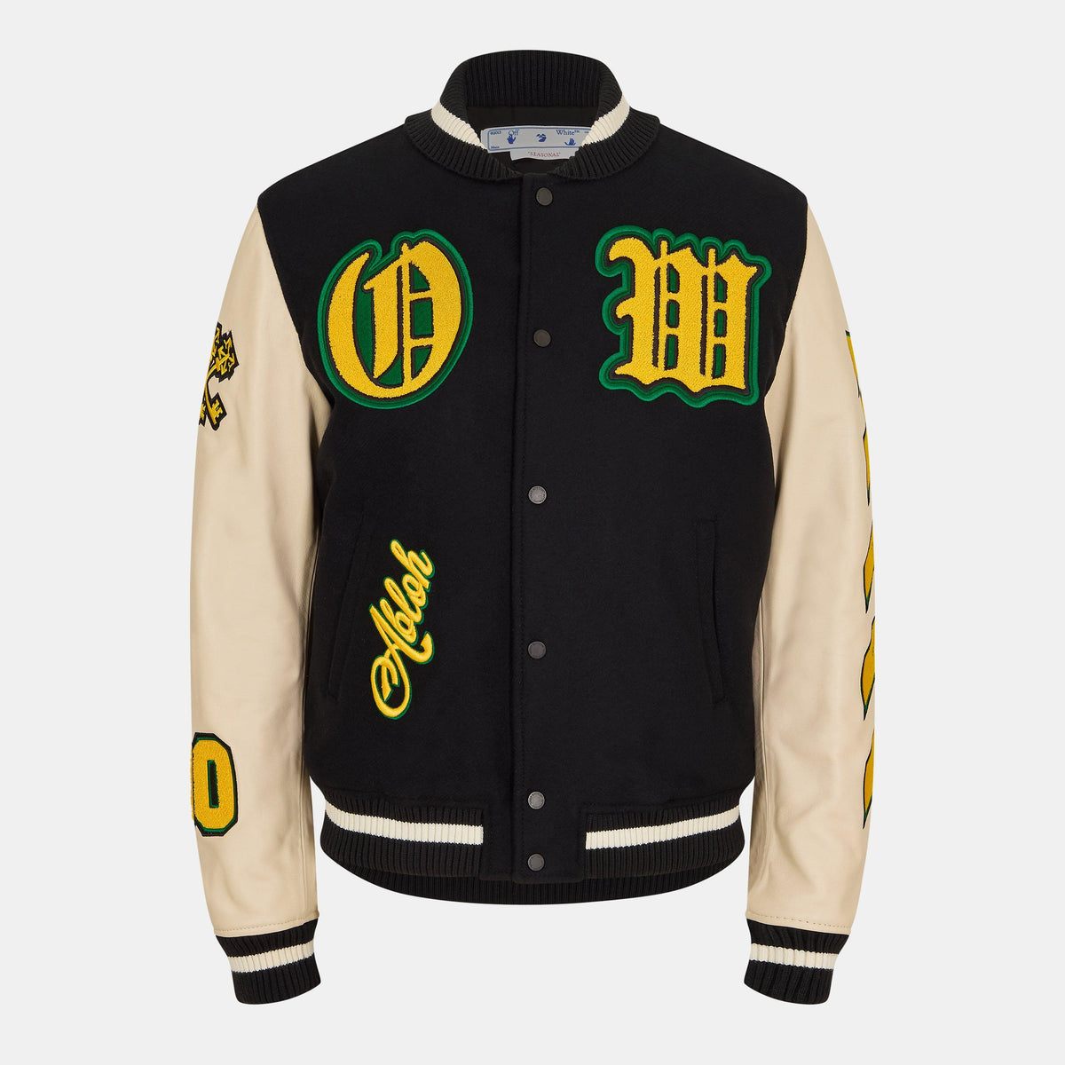 Off Lthr Varsity Jkt Sn99