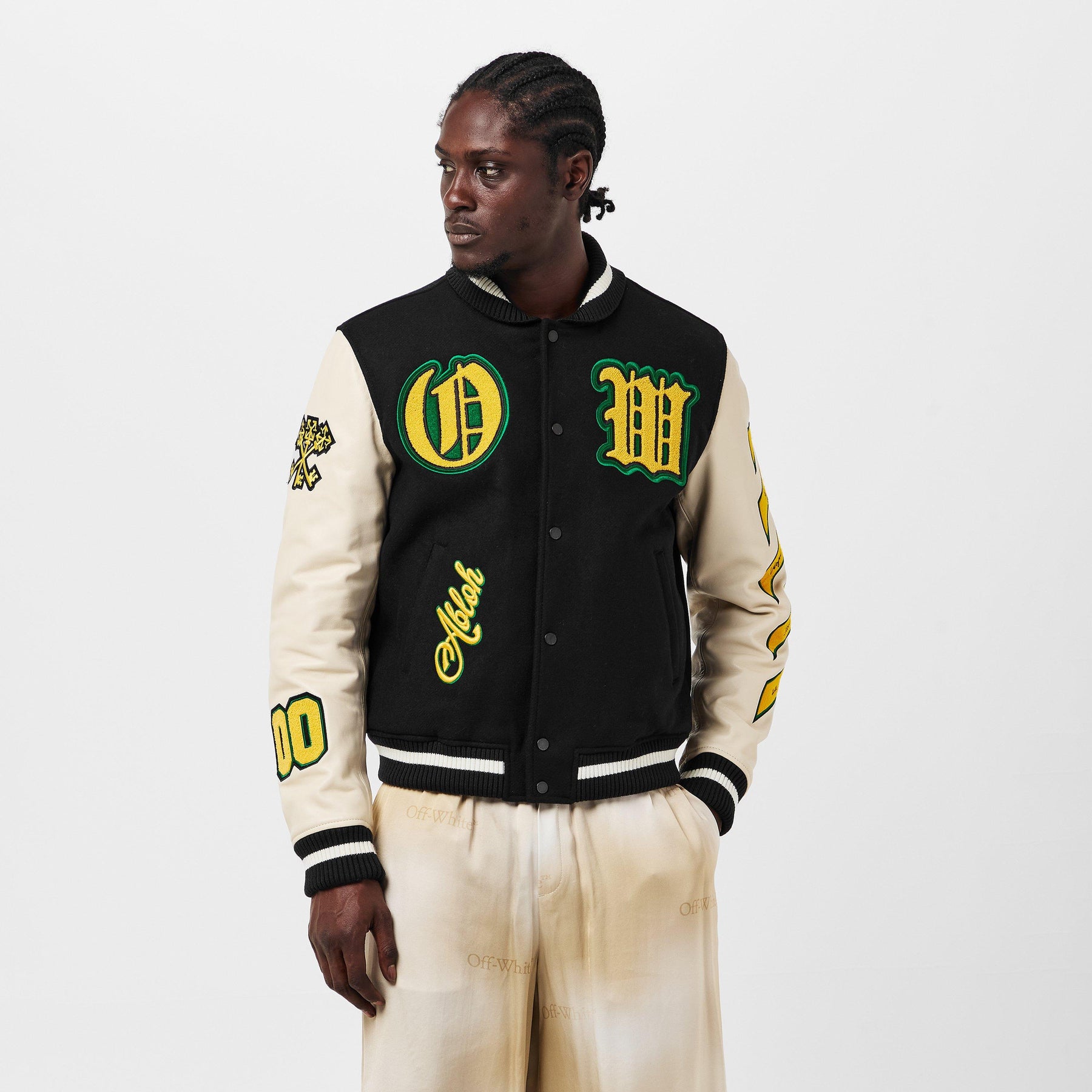 Off Lthr Varsity Jkt Sn99