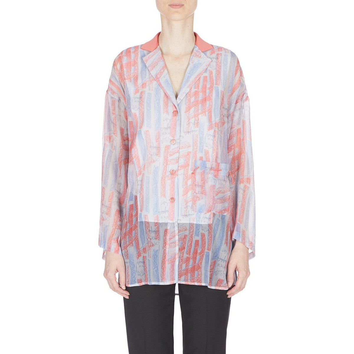 Pattern Sheer Shirt