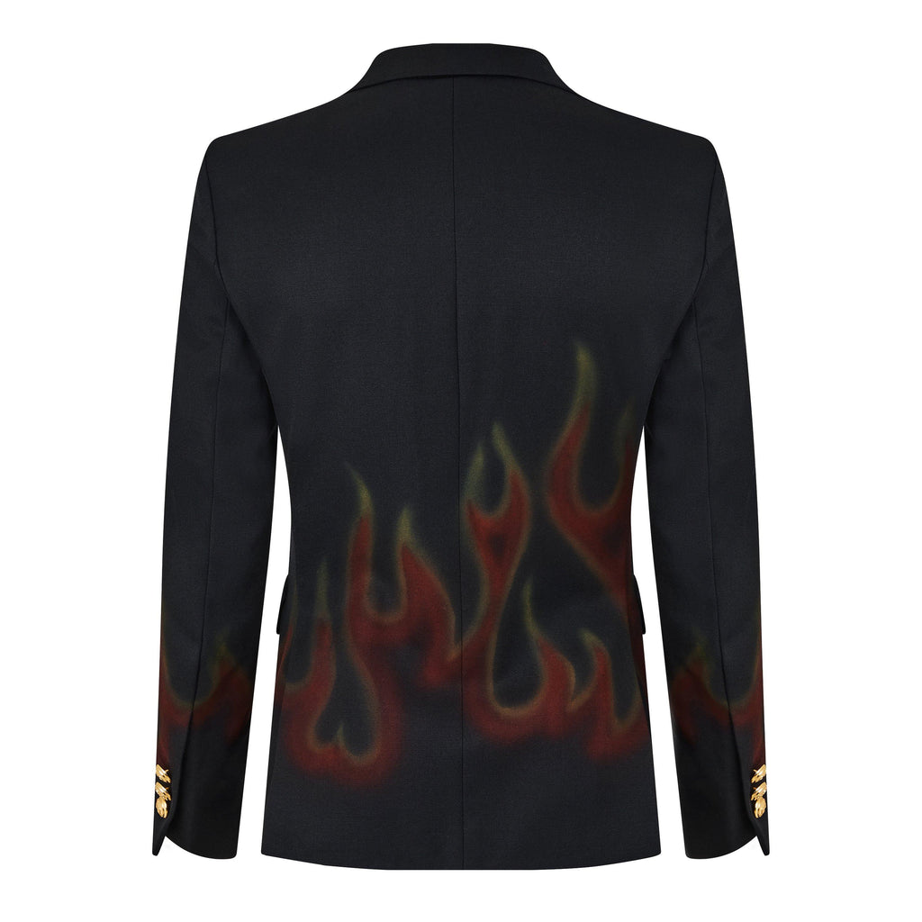 Men's Burning Double-Breasted Blazer