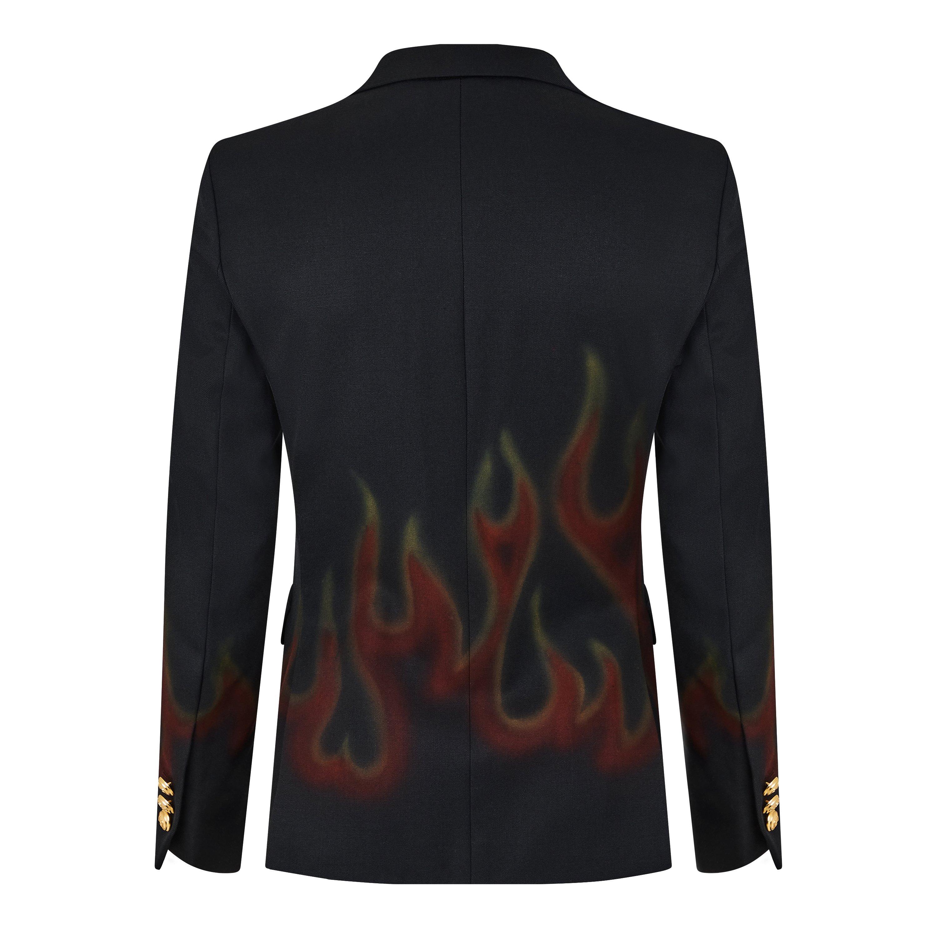 Men's Burning Double-Breasted Blazer