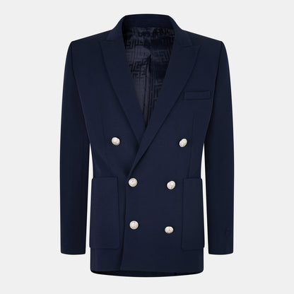 Military Inspired Gold Button Blazer