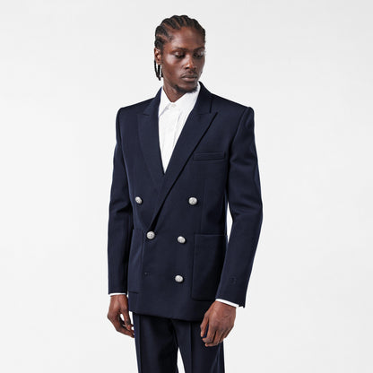 Military Inspired Gold Button Blazer