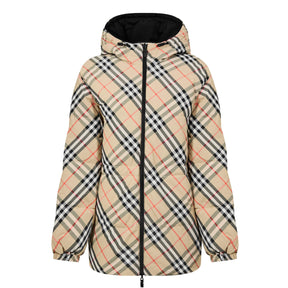 Reversible Check Nylon Puffer Jacket