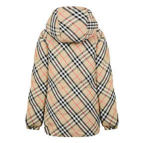 Reversible Check Nylon Puffer Jacket