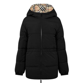 Reversible Check Nylon Puffer Jacket