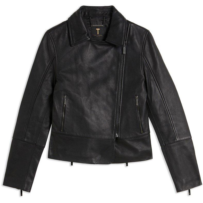 Lizia Leather Structured Fit Biker Jacket