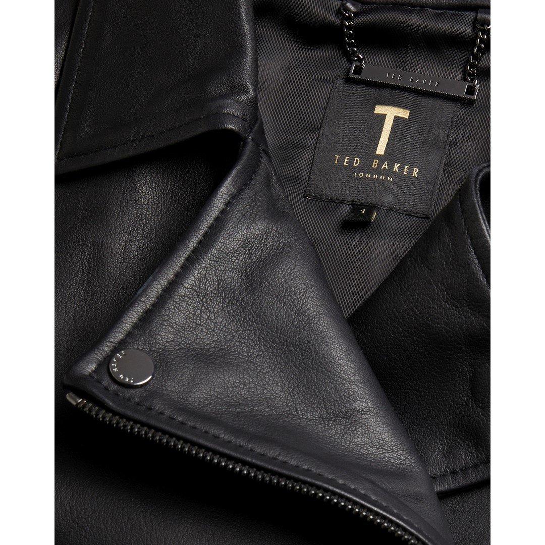 Lizia Leather Structured Fit Biker Jacket