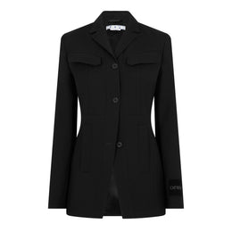 Toy Box Belted Virgin Wool Long Sleeve Blazer