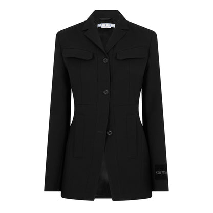 Toy Box Belted Virgin Wool Long Sleeve Blazer